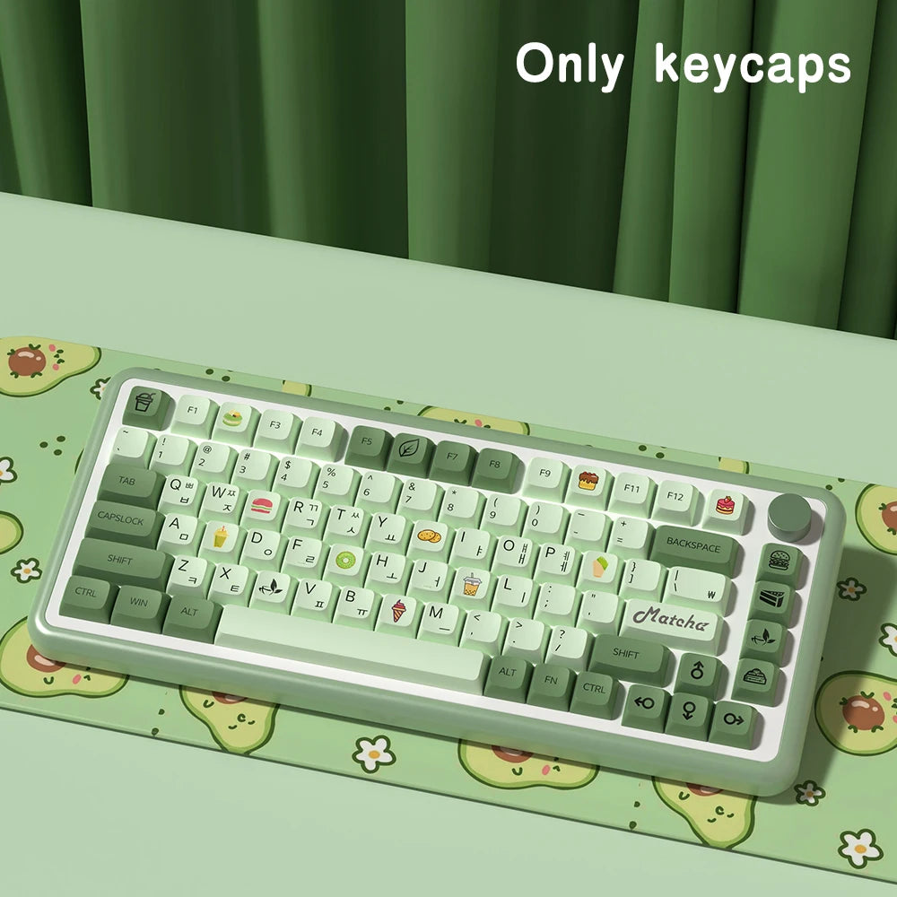Matcha Café Keycap Set