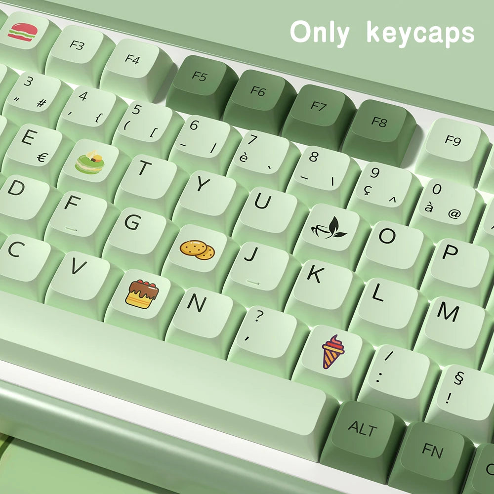 Matcha Café Keycap Set