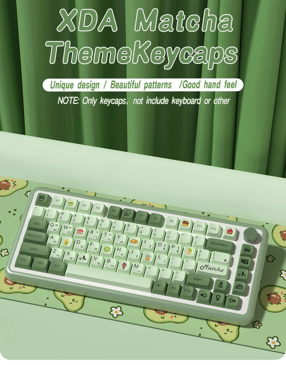 Matcha Café Keycap Set
