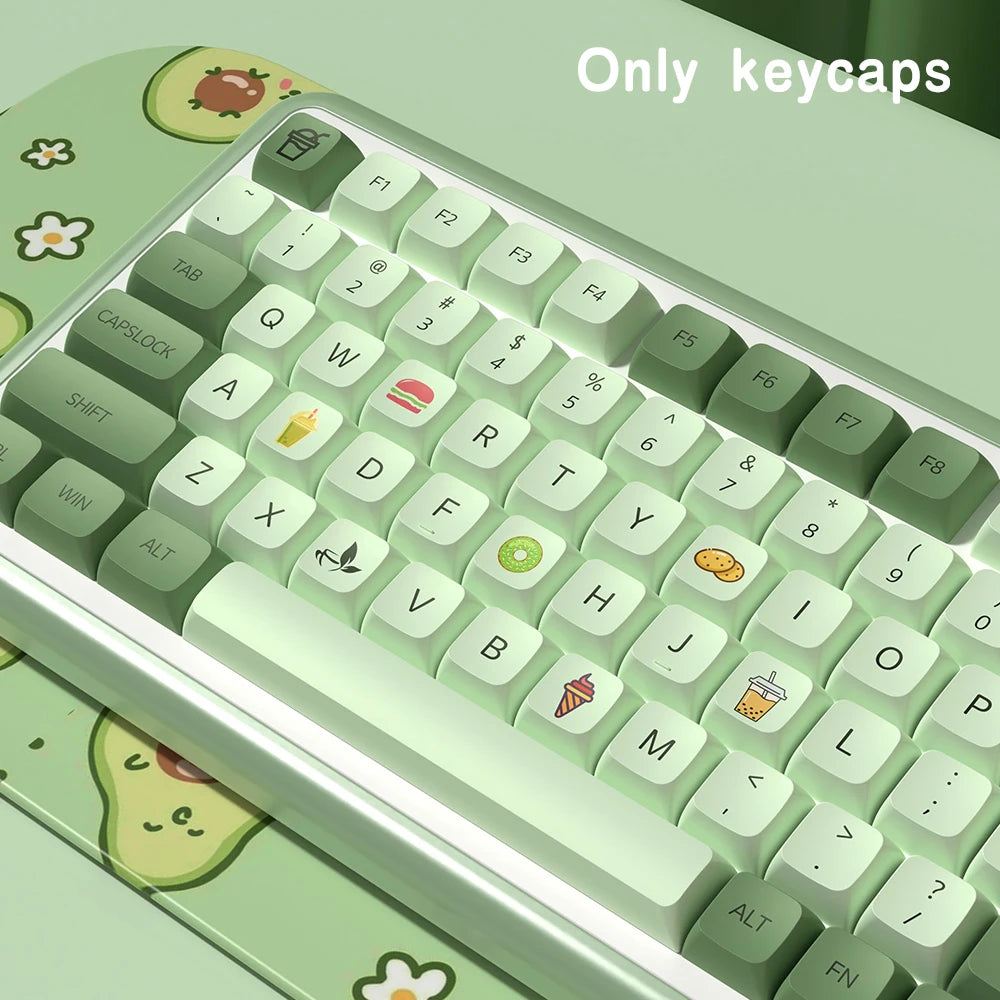 Matcha Café Keycap Set