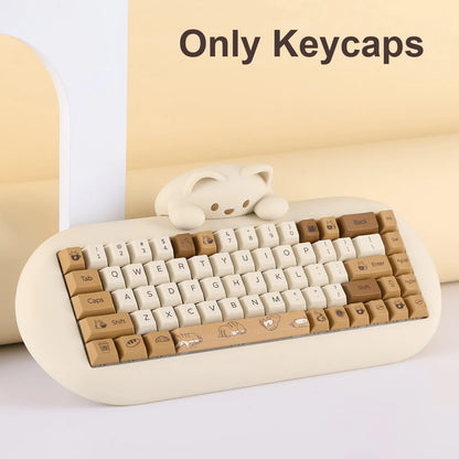 Coffee and Cats Keycap Set