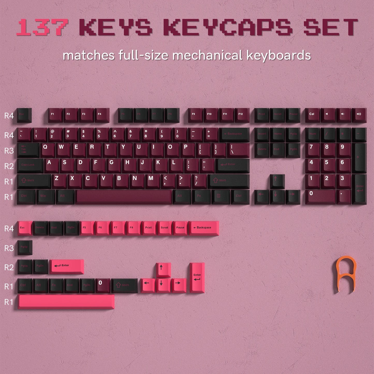 Pixel Blast Retro Keycap Set