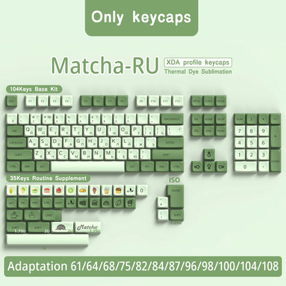 Matcha Café Keycap Set
