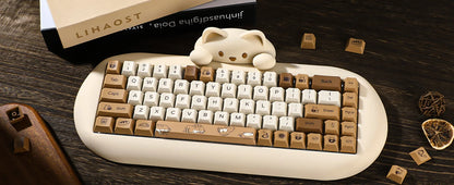 Coffee and Cats Keycap Set
