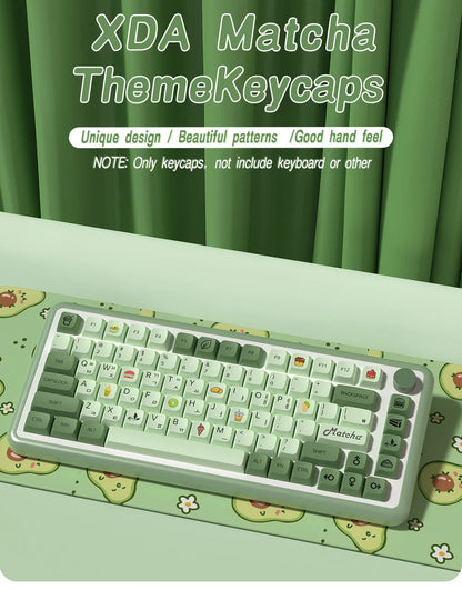 Matcha Café Keycap Set