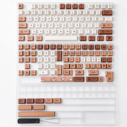 Coffee and Cats Keycap Set