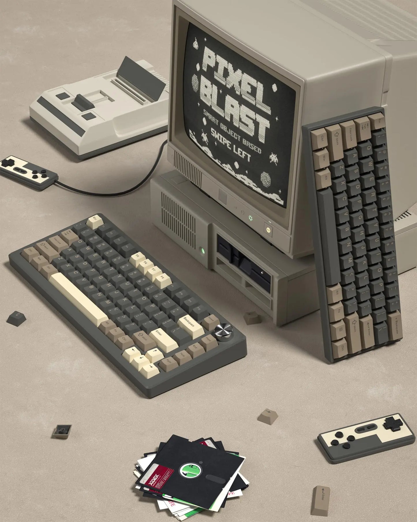 Pixel Blast Retro Keycap Set