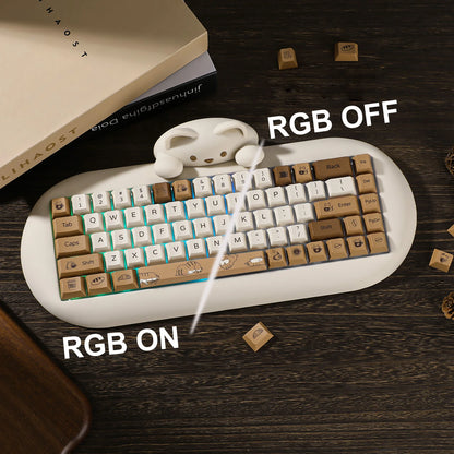 Coffee and Cats Keycap Set